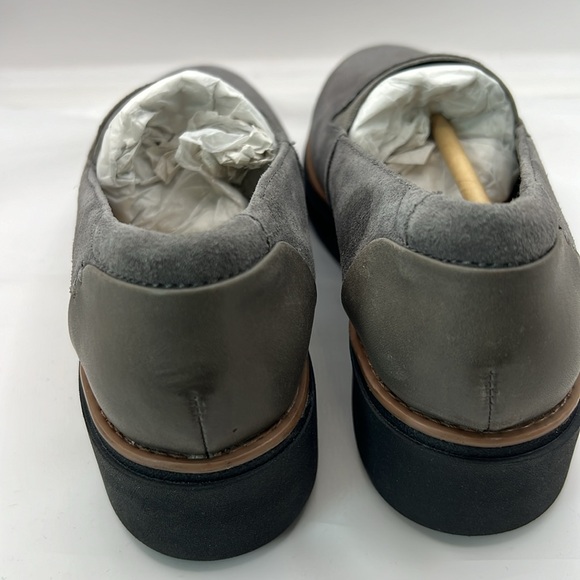 Collections by clark Sharon Dolly  gray brown slip on platform loafers  Sz 5.5 - Picture 3 of 9